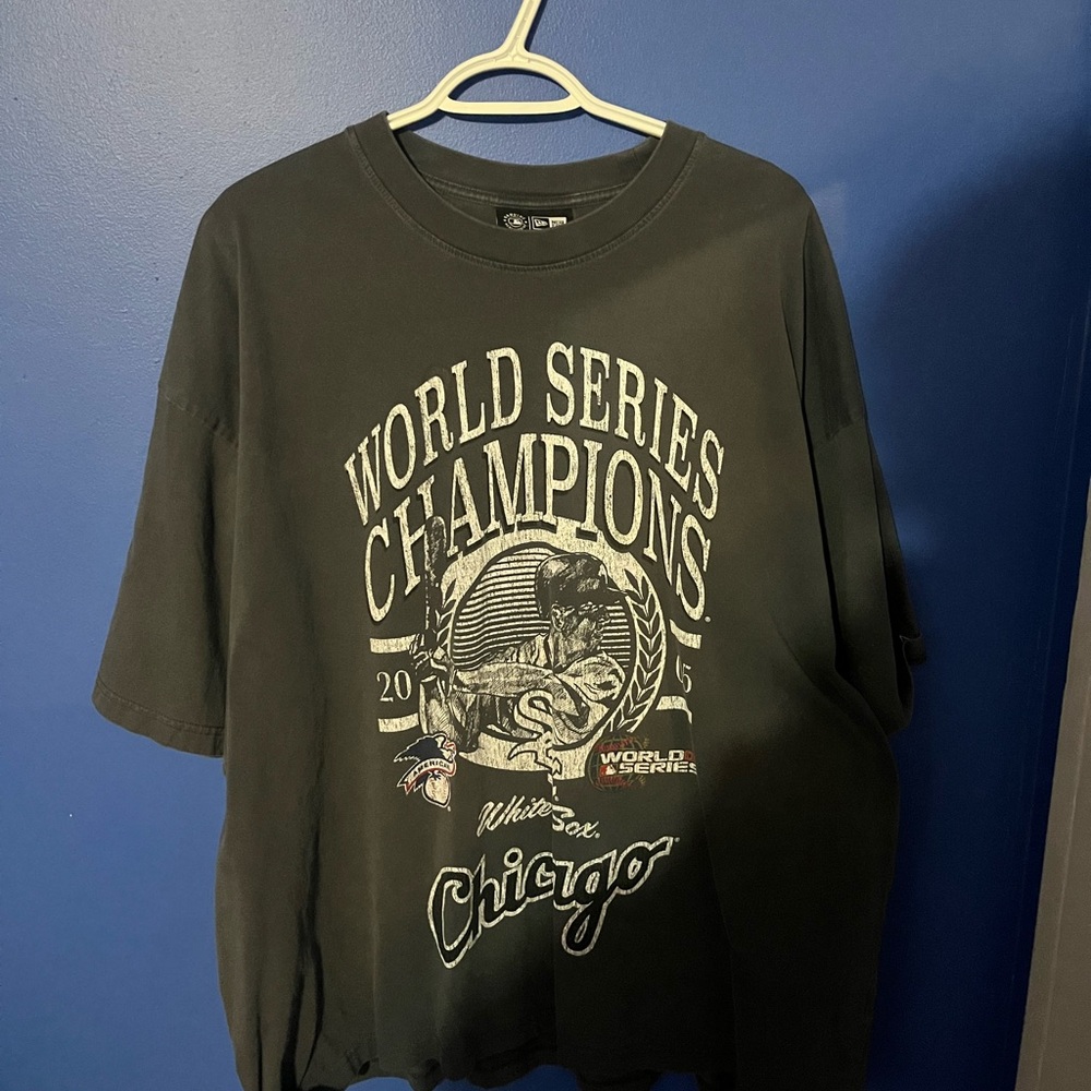 New Era Black World Series Champions Tee